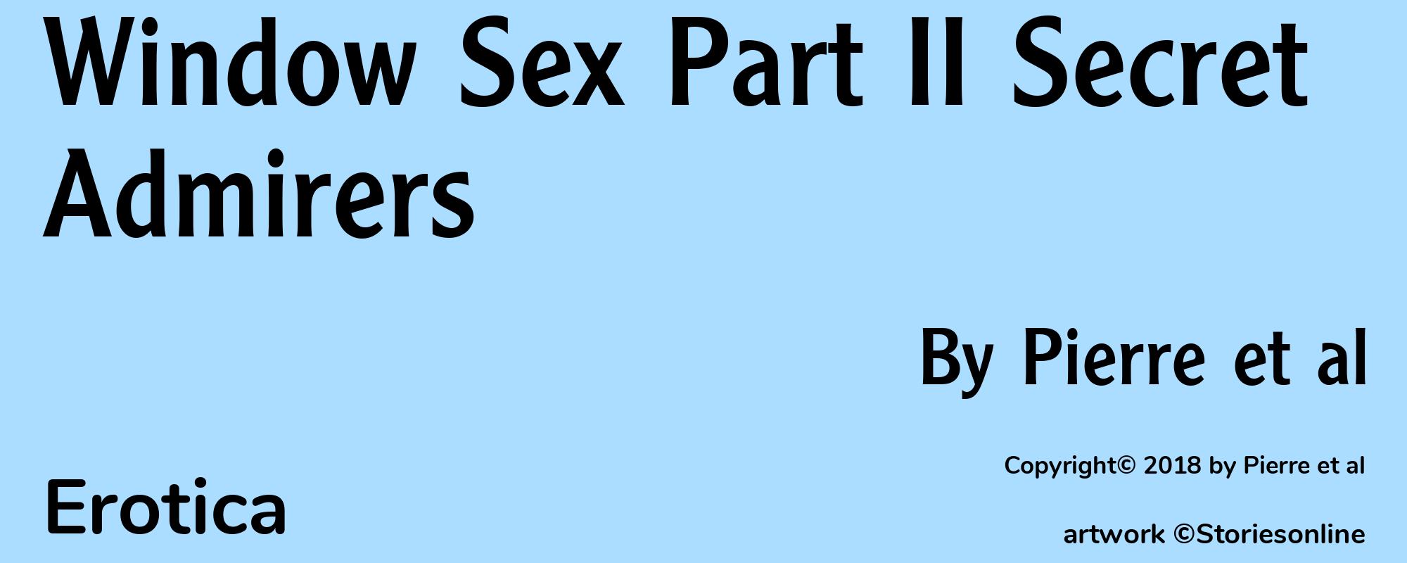 Window Sex Part II Secret Admirers - Cover