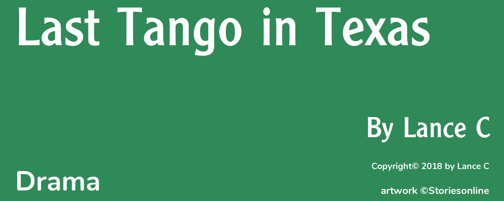 Last Tango in Texas - Cover