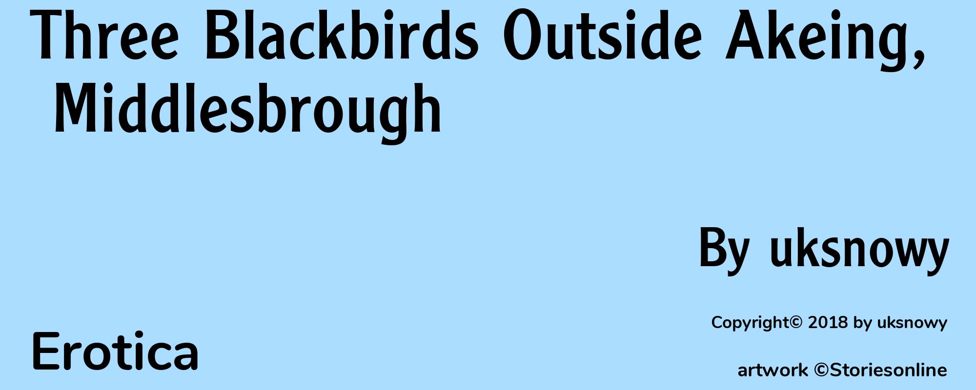 Three Blackbirds Outside Akeing, Middlesbrough - Cover