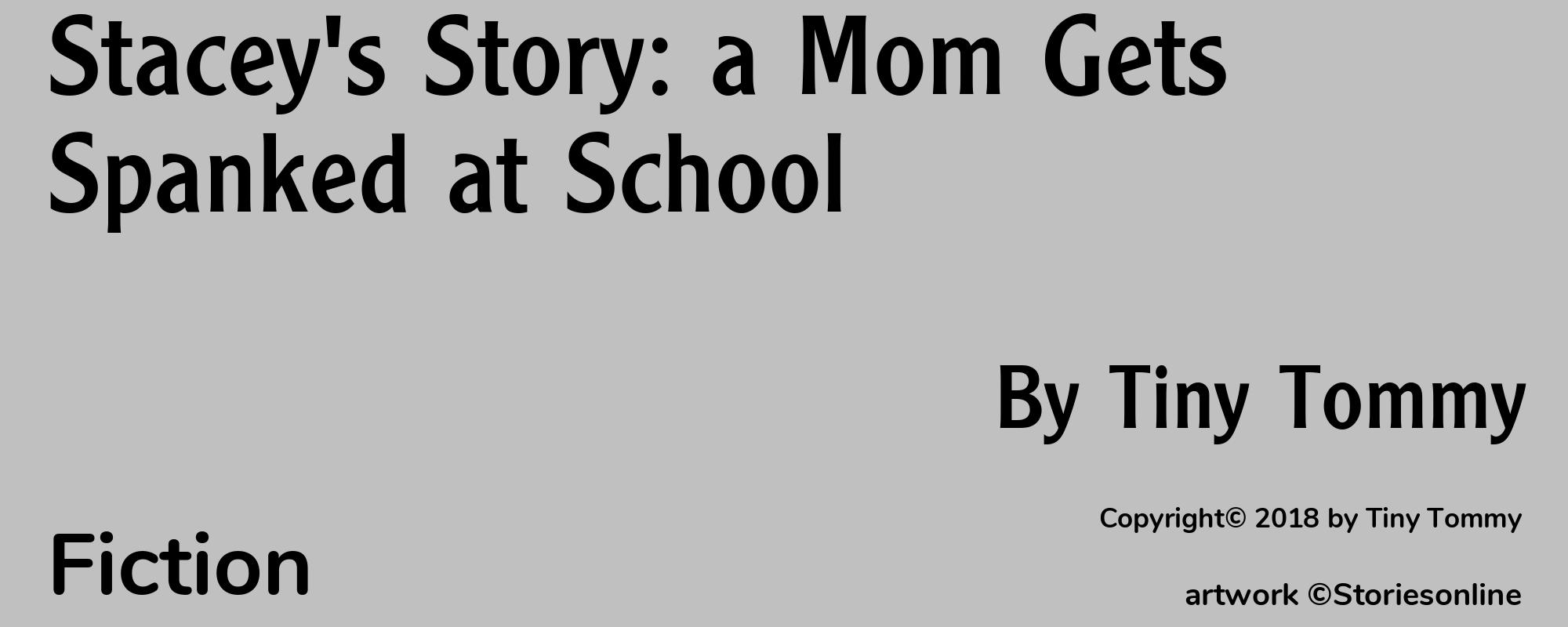 Stacey's Story: a Mom Gets Spanked at School - Cover