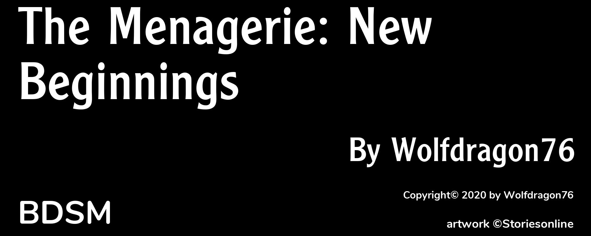 The Menagerie: New Beginnings - Cover