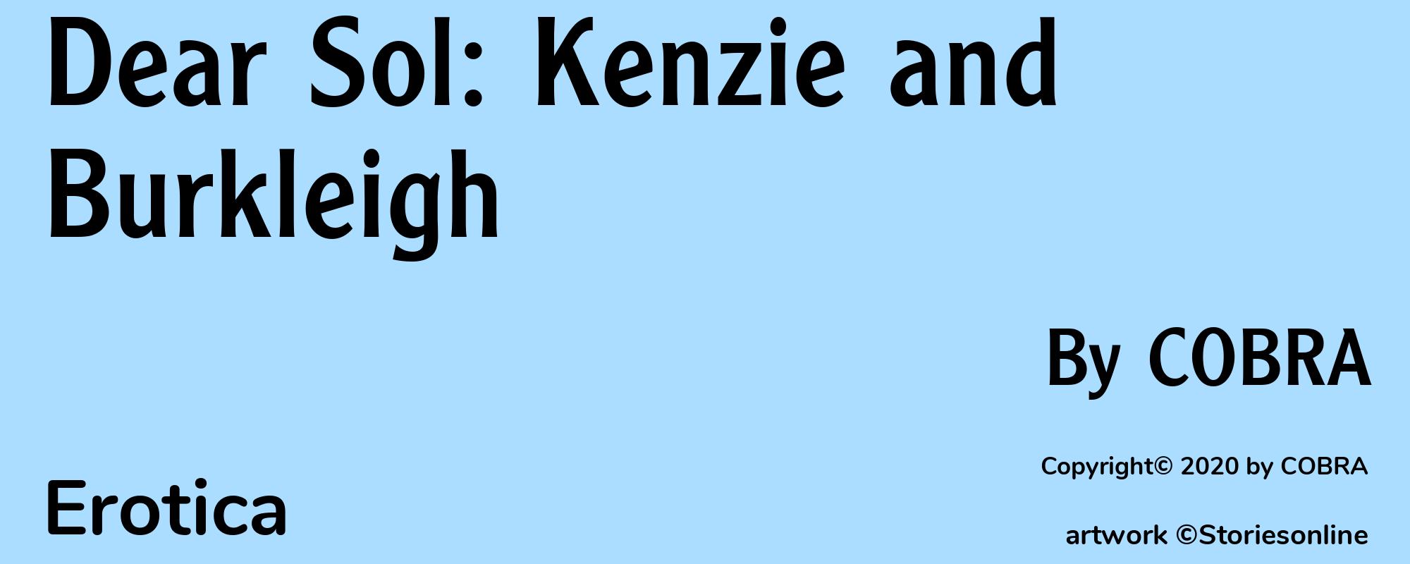 Dear Sol: Kenzie and Burkleigh - Cover