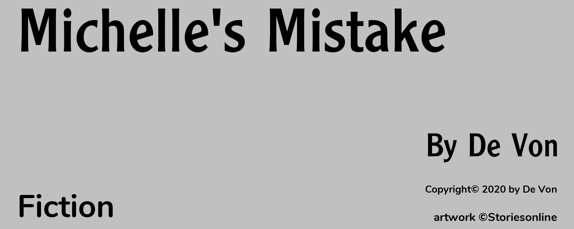 Michelle's Mistake - Cover