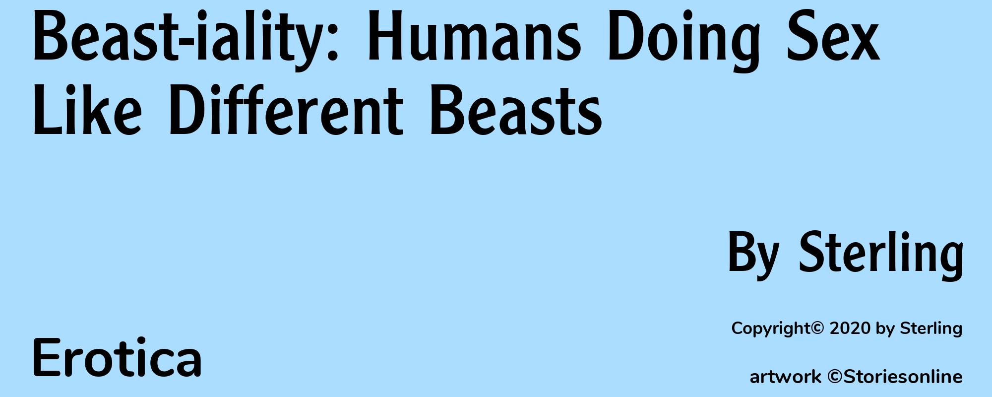 Beast-iality: Humans Doing Sex Like Different Beasts - Cover