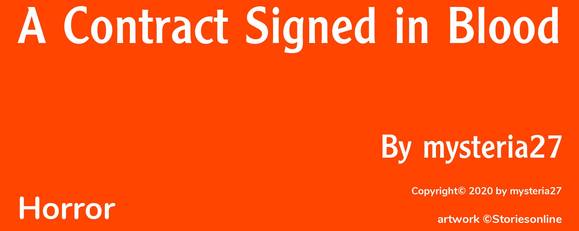 A Contract Signed in Blood - Cover