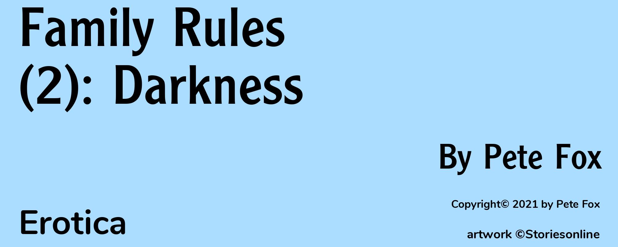 Family Rules (2): Darkness - Cover