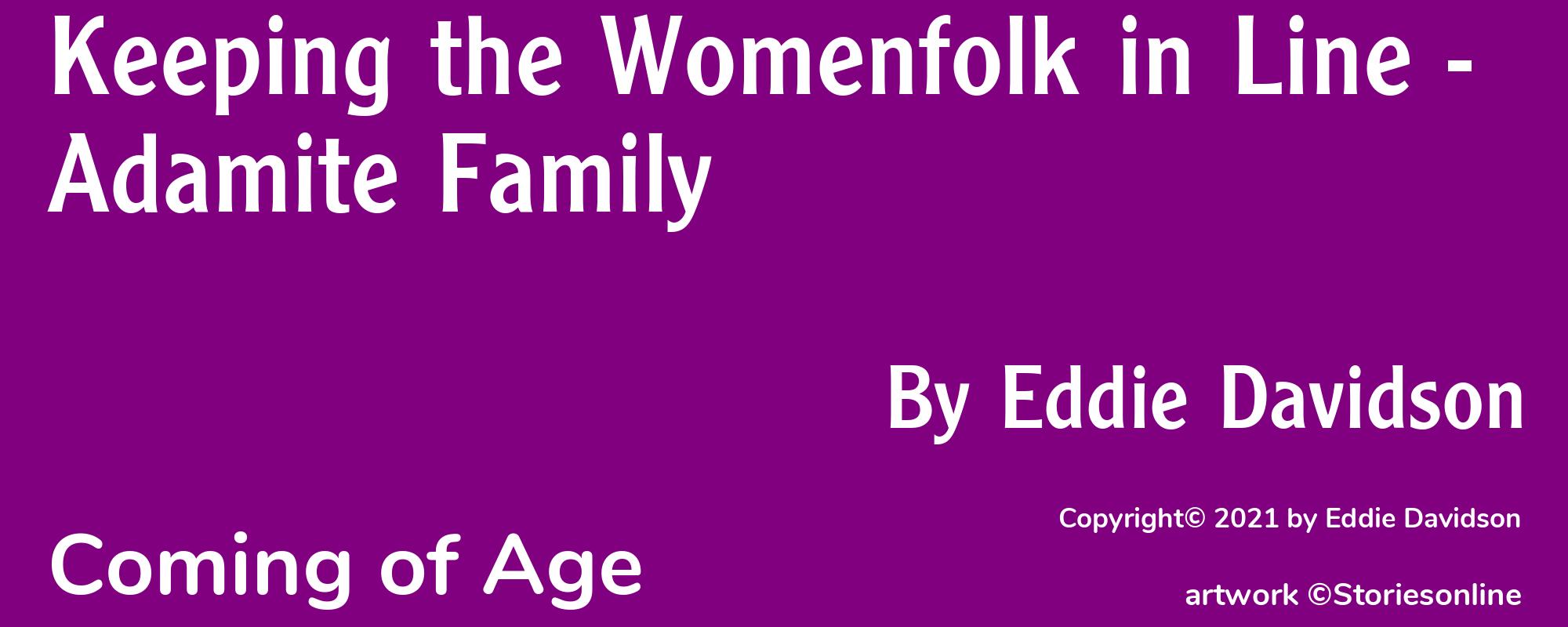 Keeping the Womenfolk in Line - Adamite Family - Cover