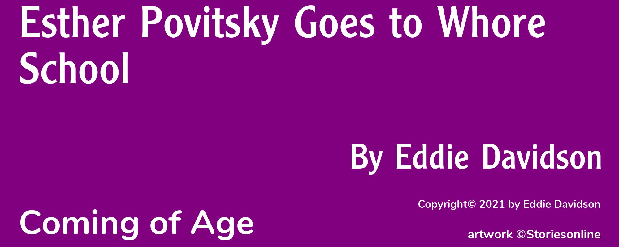 Esther Povitsky Goes to Whore School - Cover