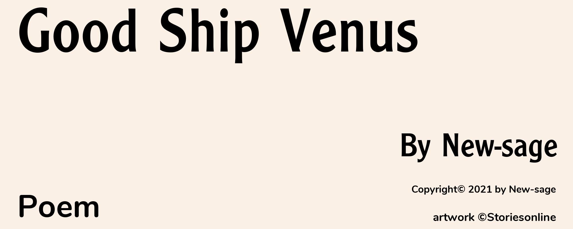 Good Ship Venus - Cover
