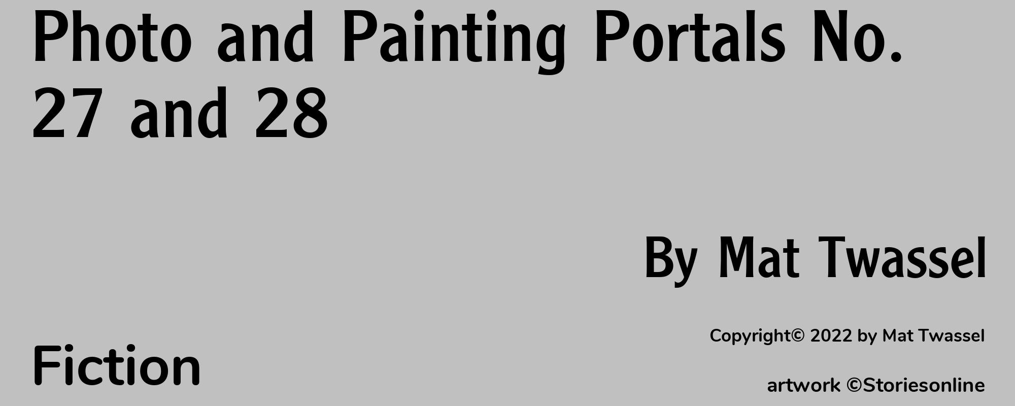 Photo and Painting Portals No. 27 and 28 - Cover