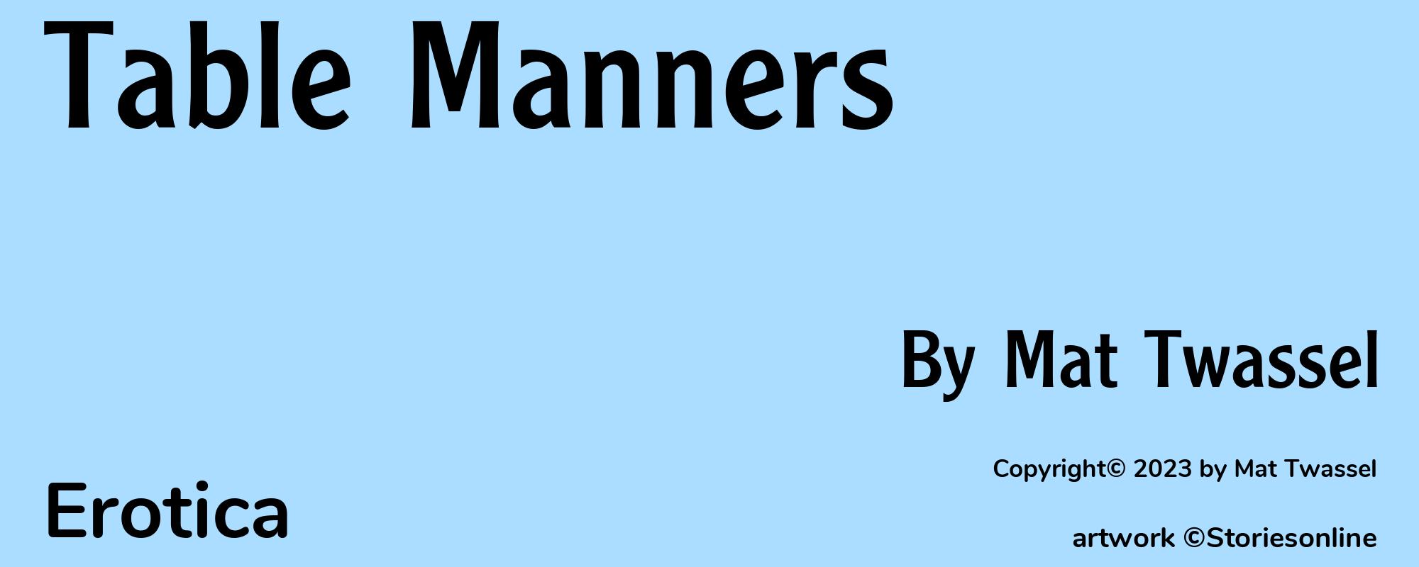Table Manners - Cover