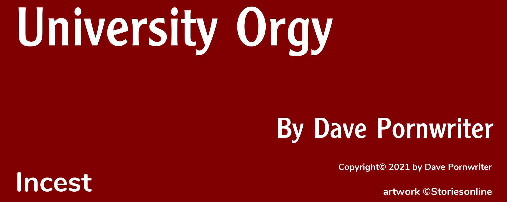 University Orgy - Cover