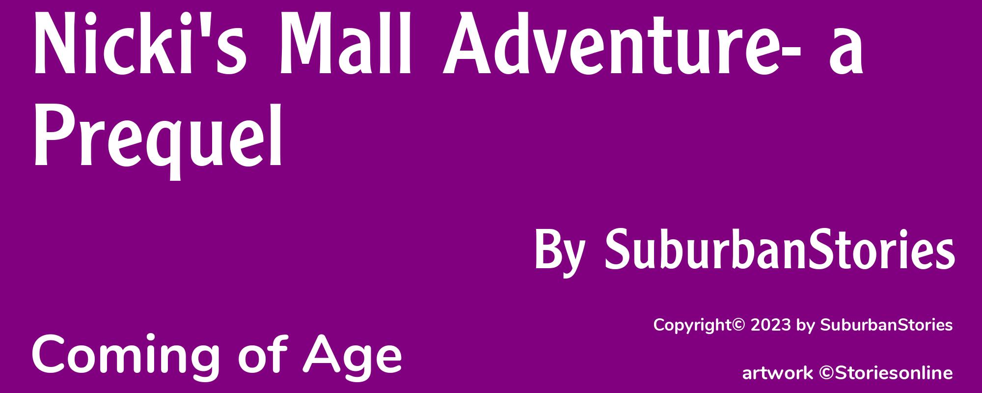 Nicki's Mall Adventure- a Prequel - Cover