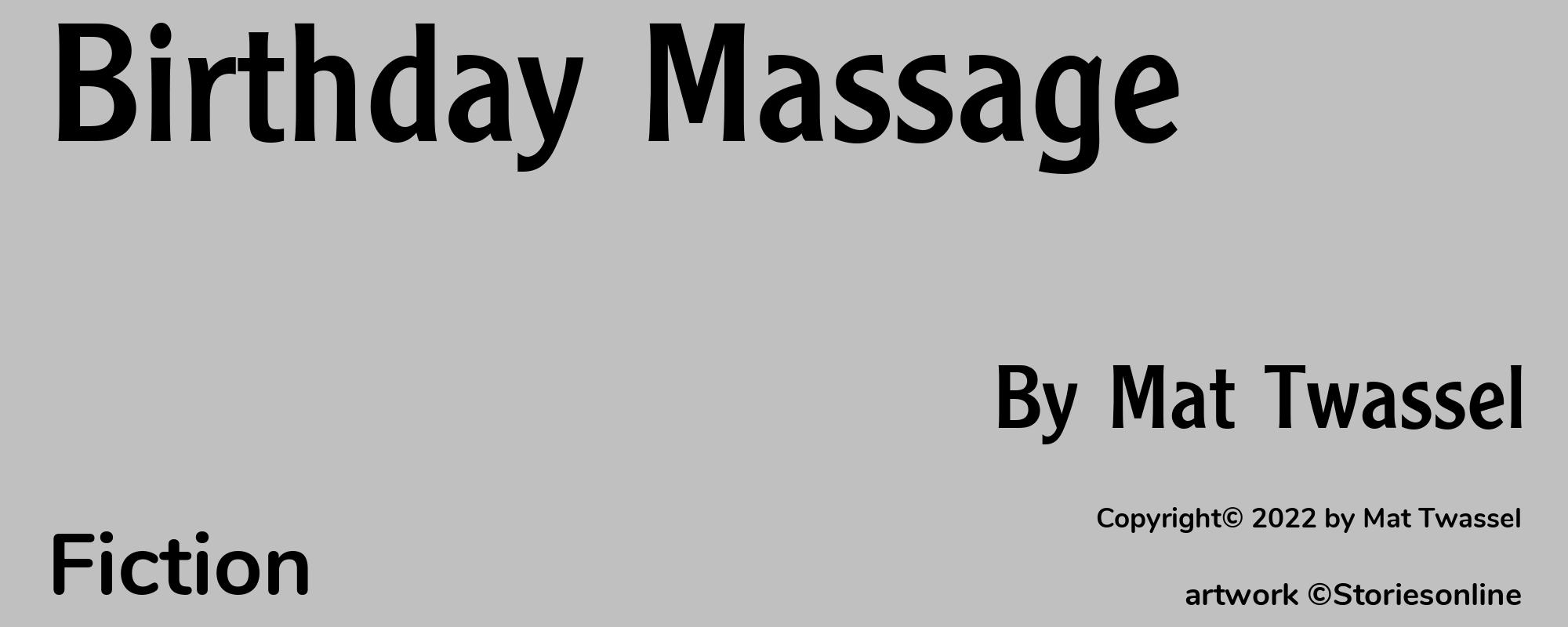 Birthday Massage - Cover