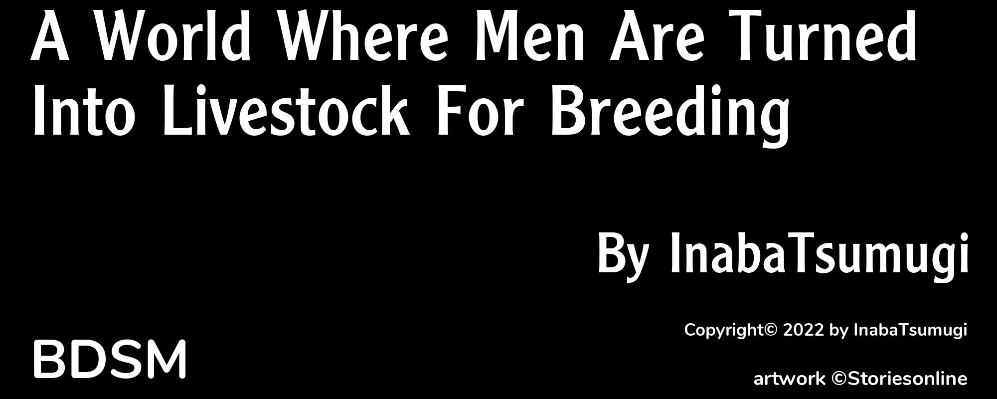 A World Where Men Are Turned Into Livestock For Breeding - Cover