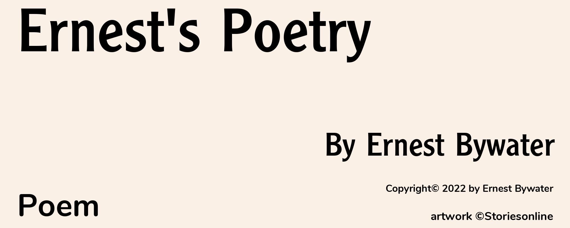 Ernest's Poetry - Cover