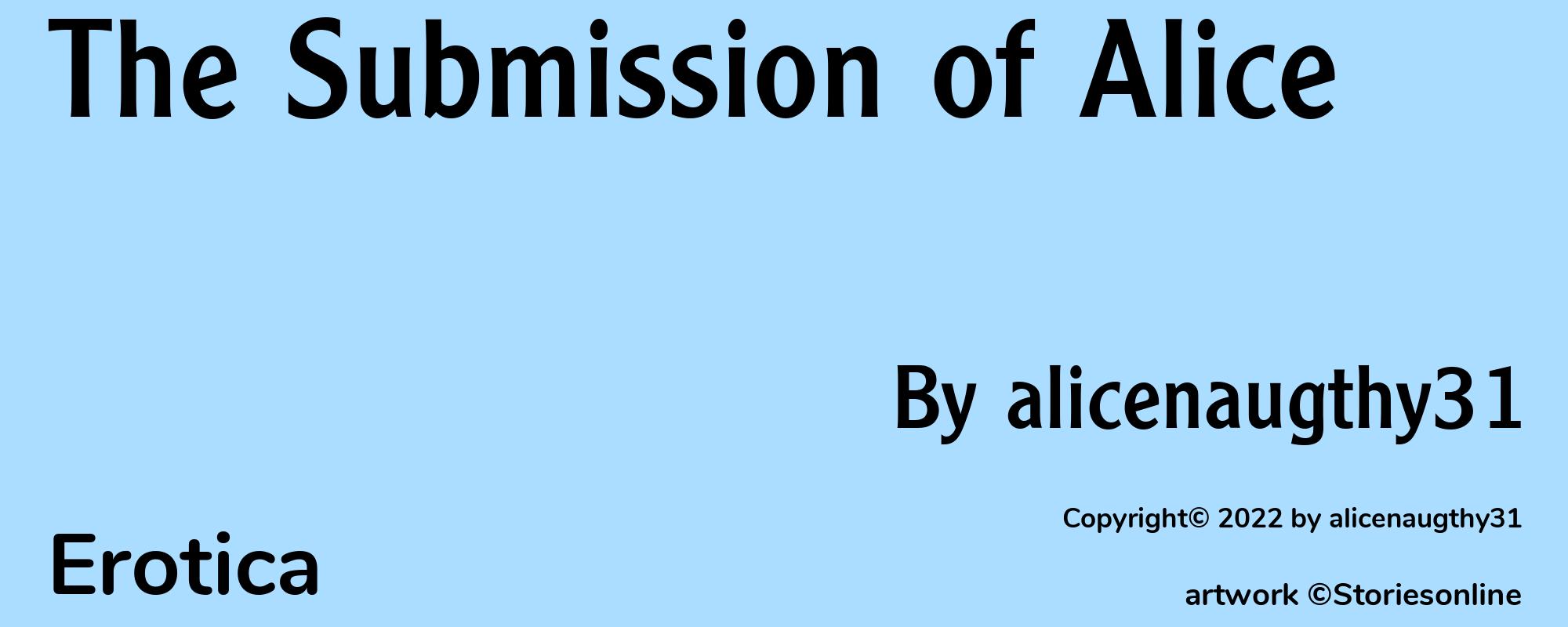 The Submission of Alice - Cover