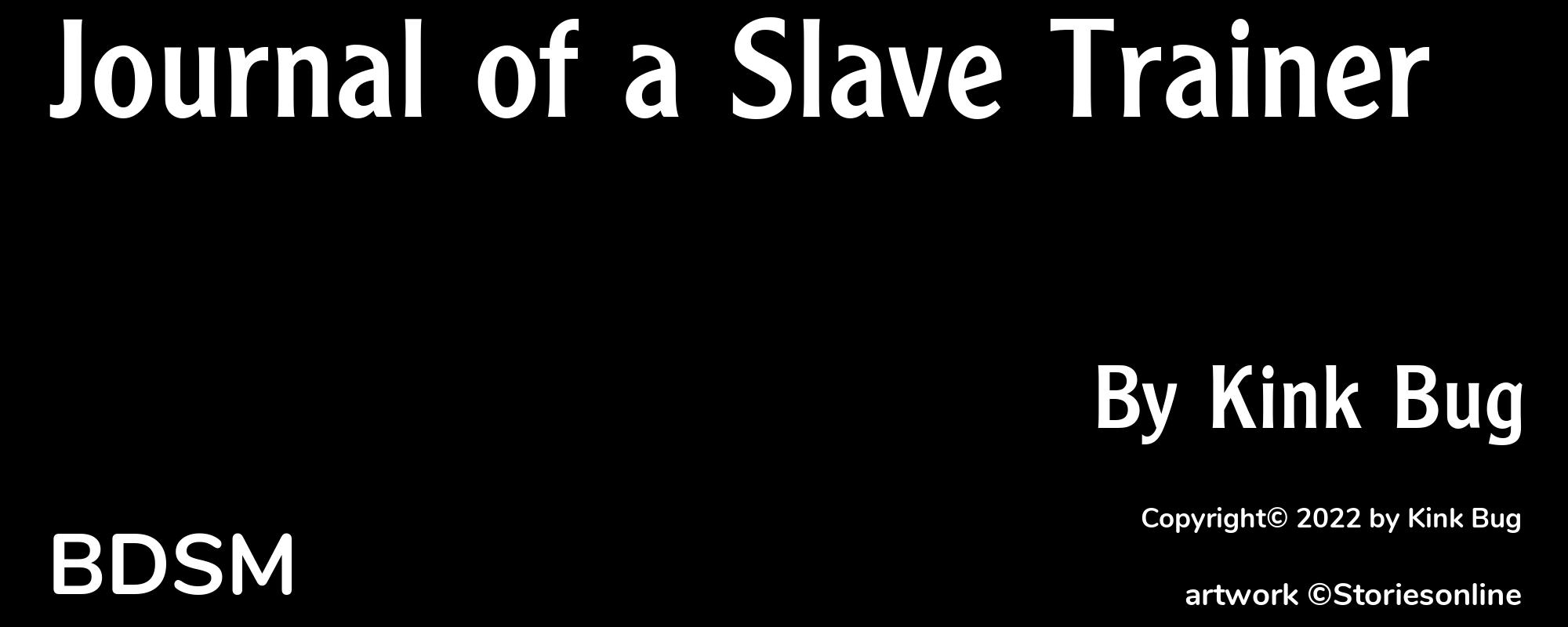 Journal of a Slave Trainer - Cover