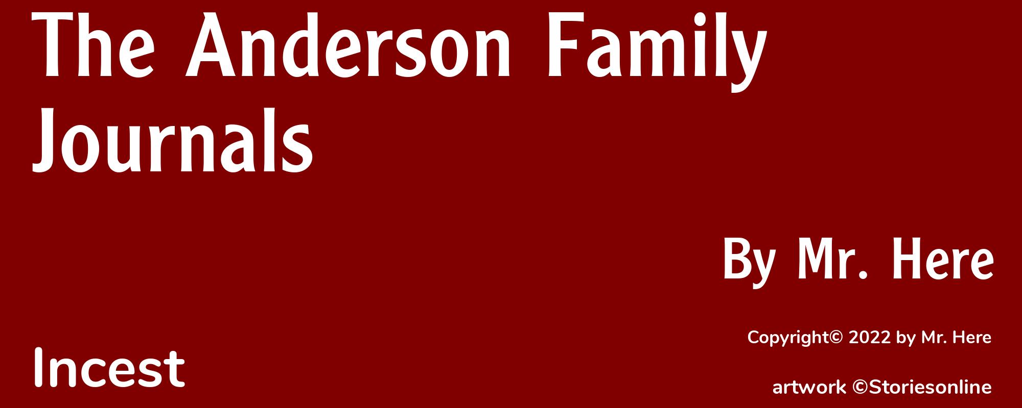 The Anderson Family Journals - Cover