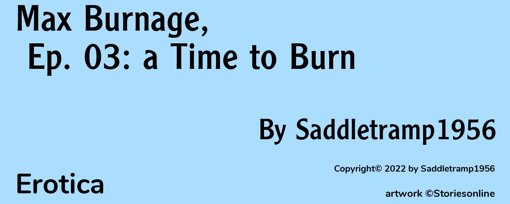 Max Burnage, Ep. 03: a Time to Burn - Cover