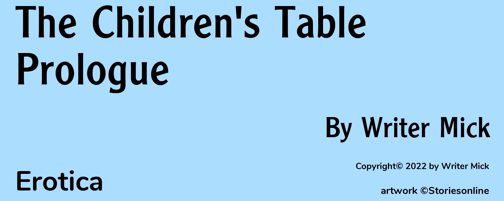 The Children's Table Prologue - Cover