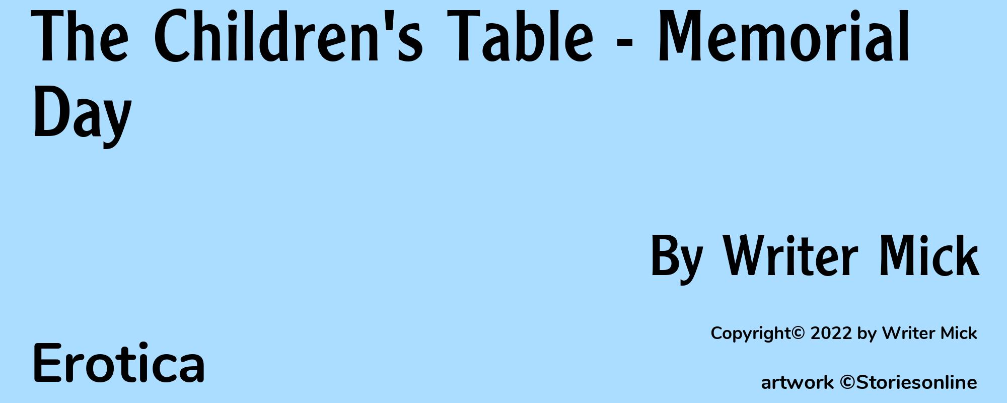 The Children's Table - Memorial Day - Cover