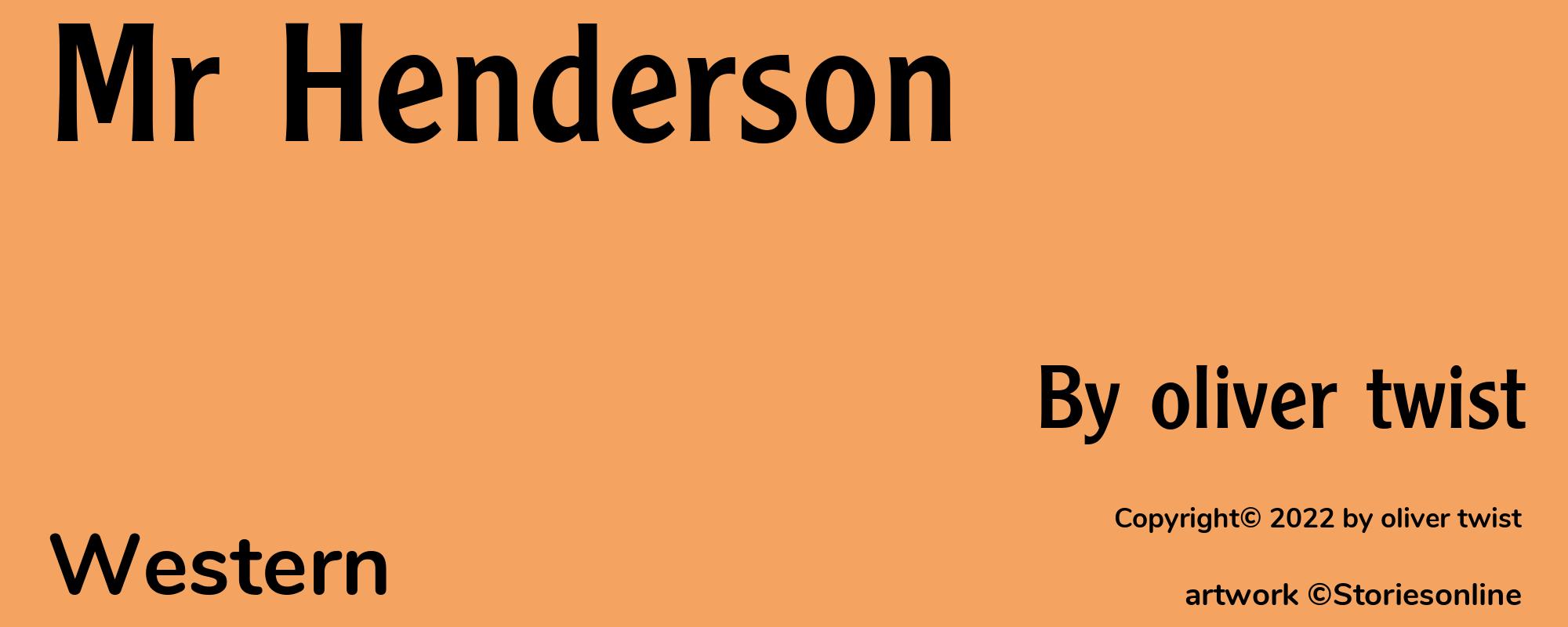 Mr Henderson - Cover