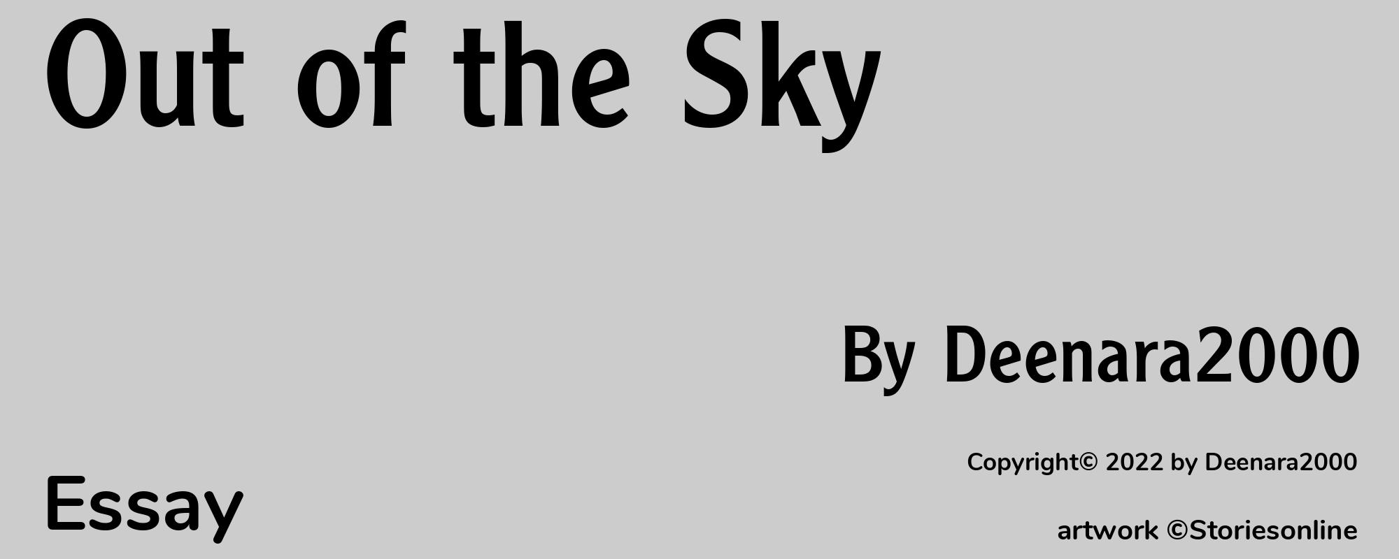 Out of the Sky - Cover