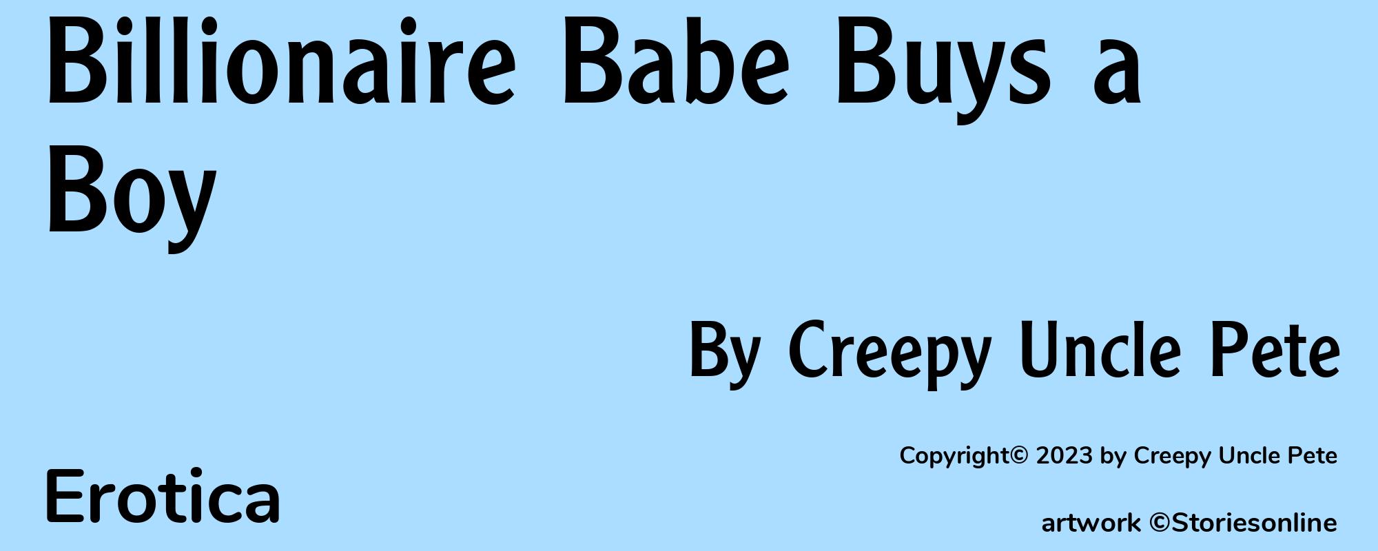 Billionaire Babe Buys a Boy - Cover