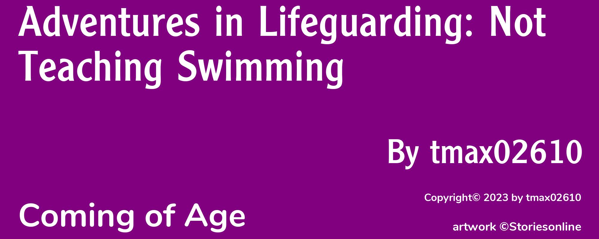 Adventures in Lifeguarding: Not Teaching Swimming - Cover
