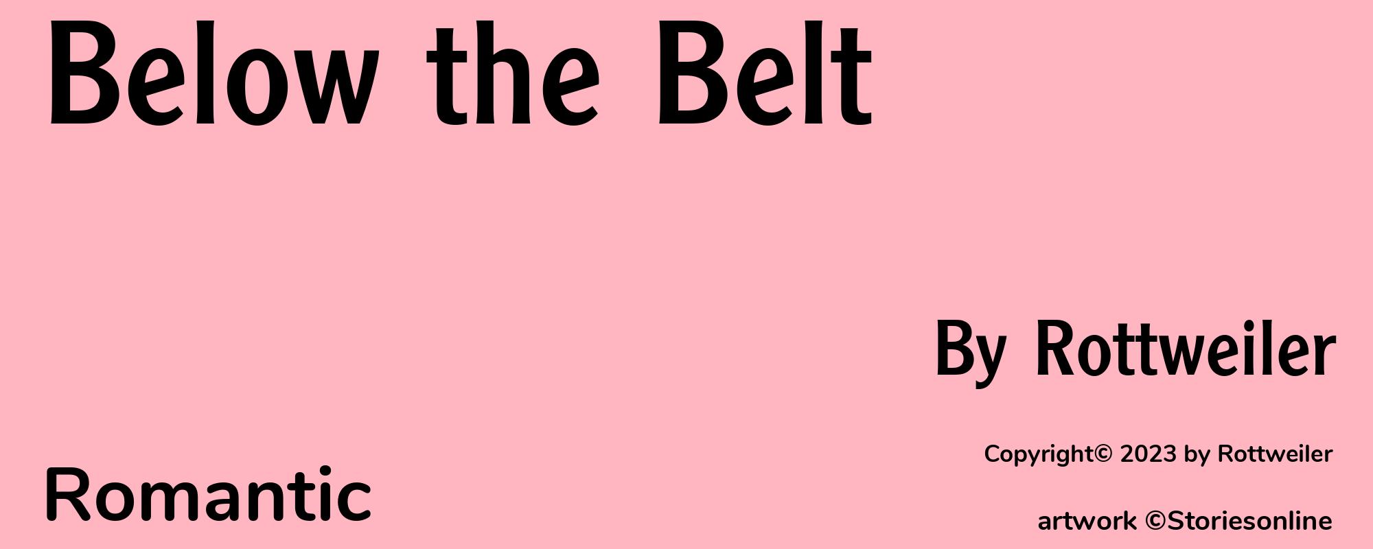 Below the Belt - Cover