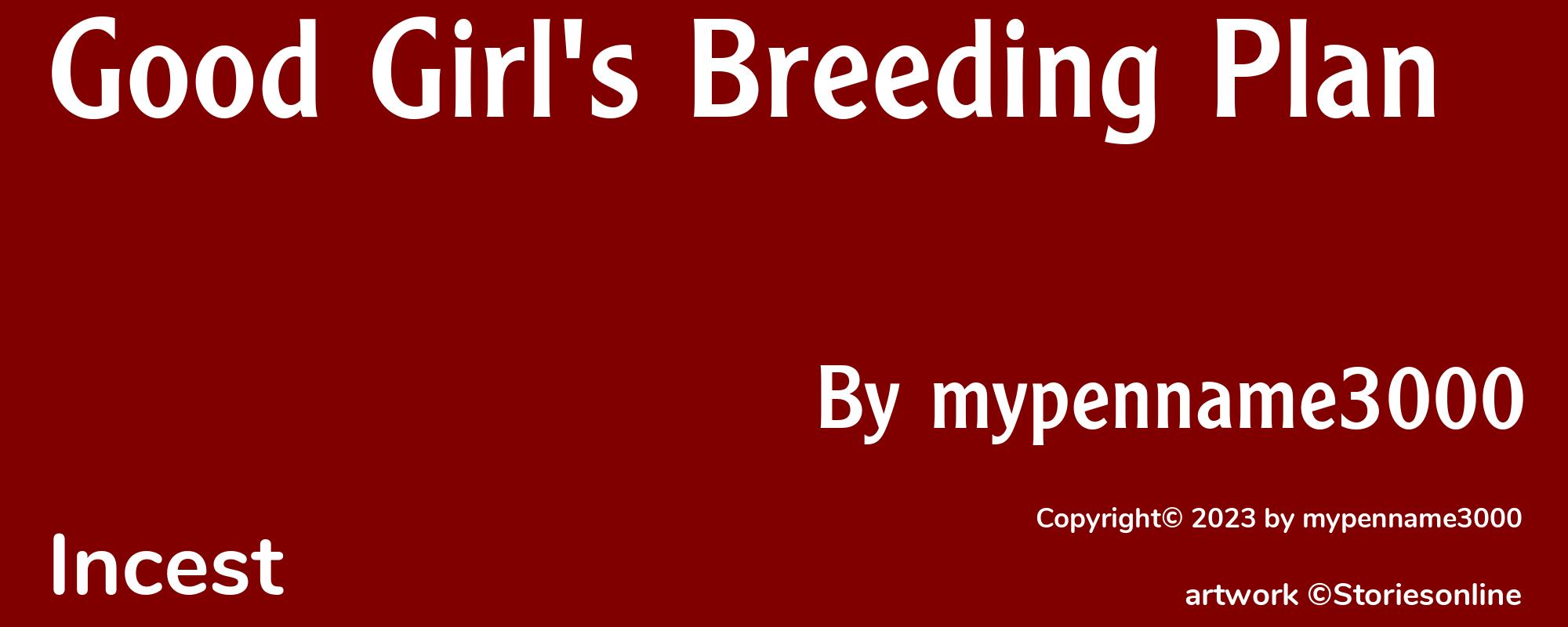 Good Girl's Breeding Plan - Cover