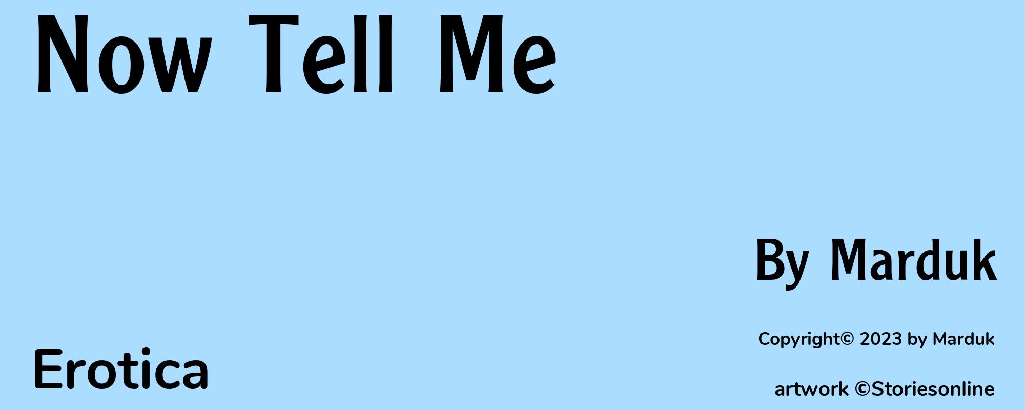 Now Tell Me - Cover