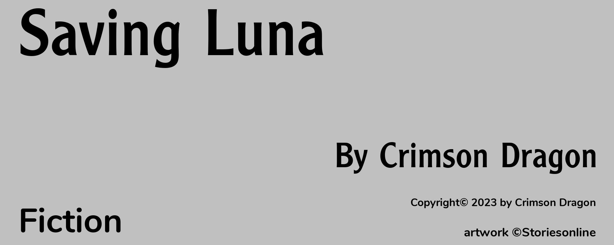 Saving Luna - Cover
