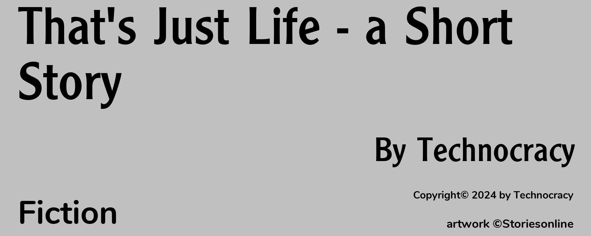 That's Just Life - a Short Story - Cover
