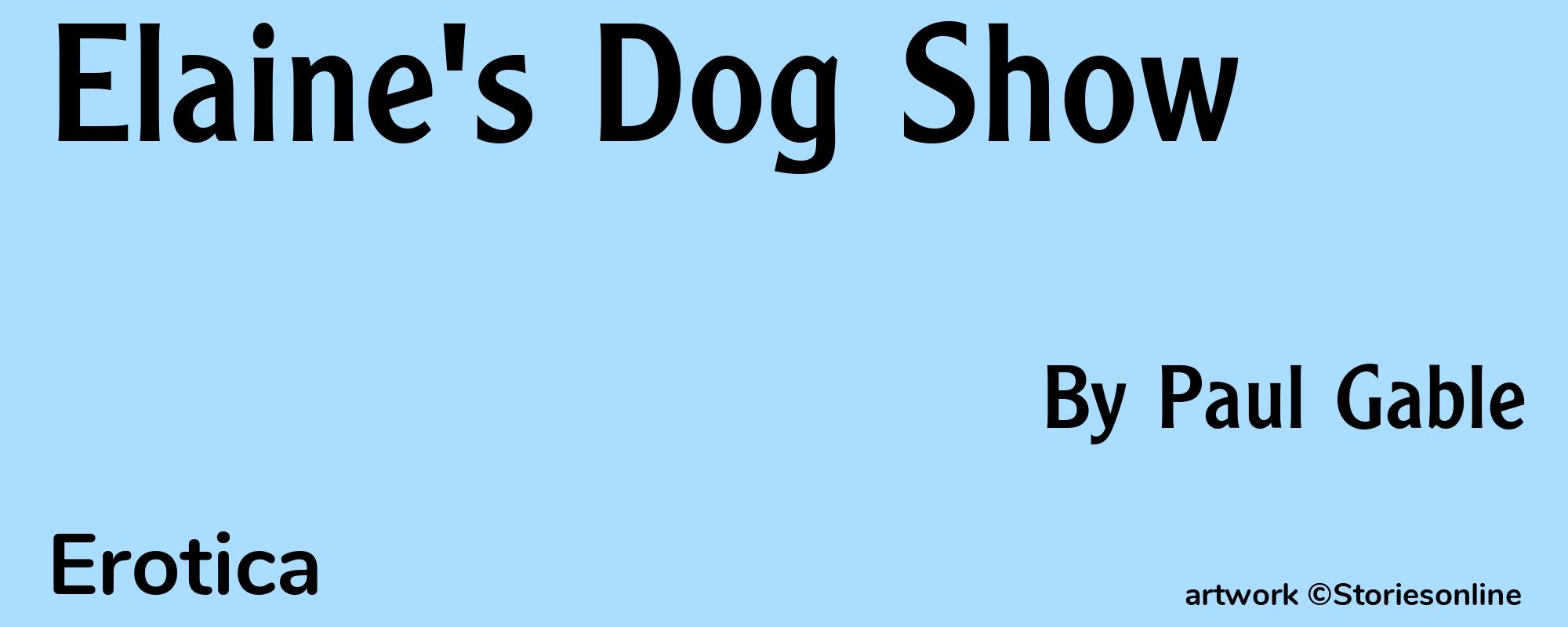 Elaine's Dog Show - Cover