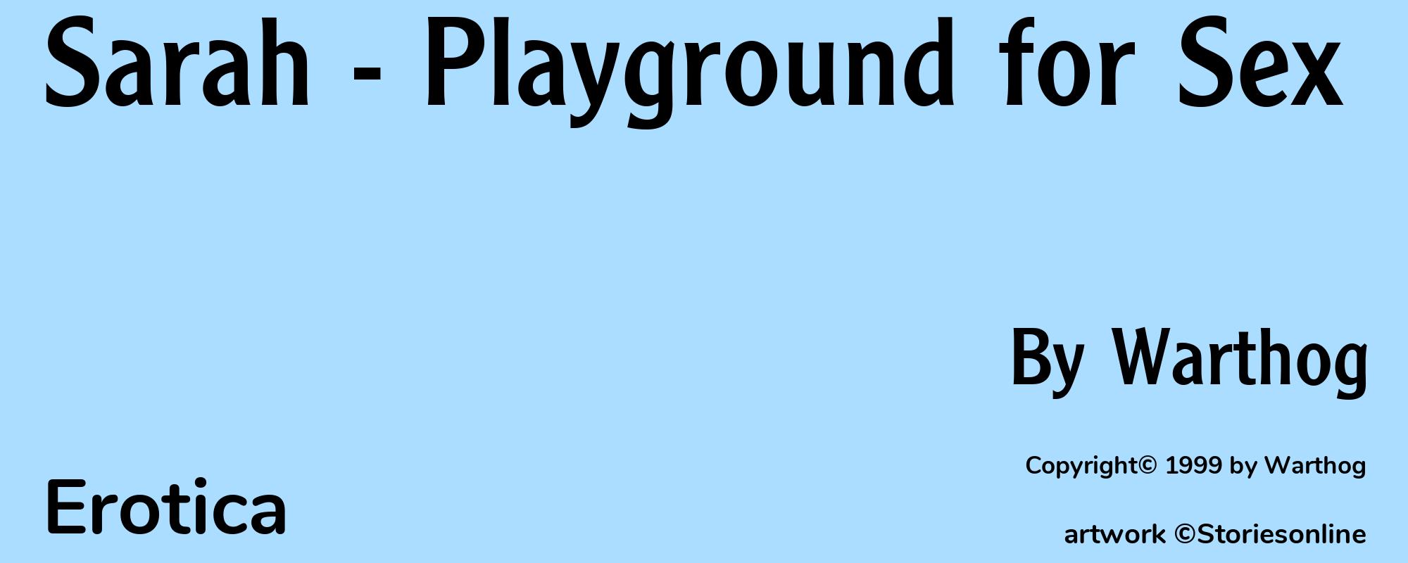 Sarah - Playground for Sex - Cover
