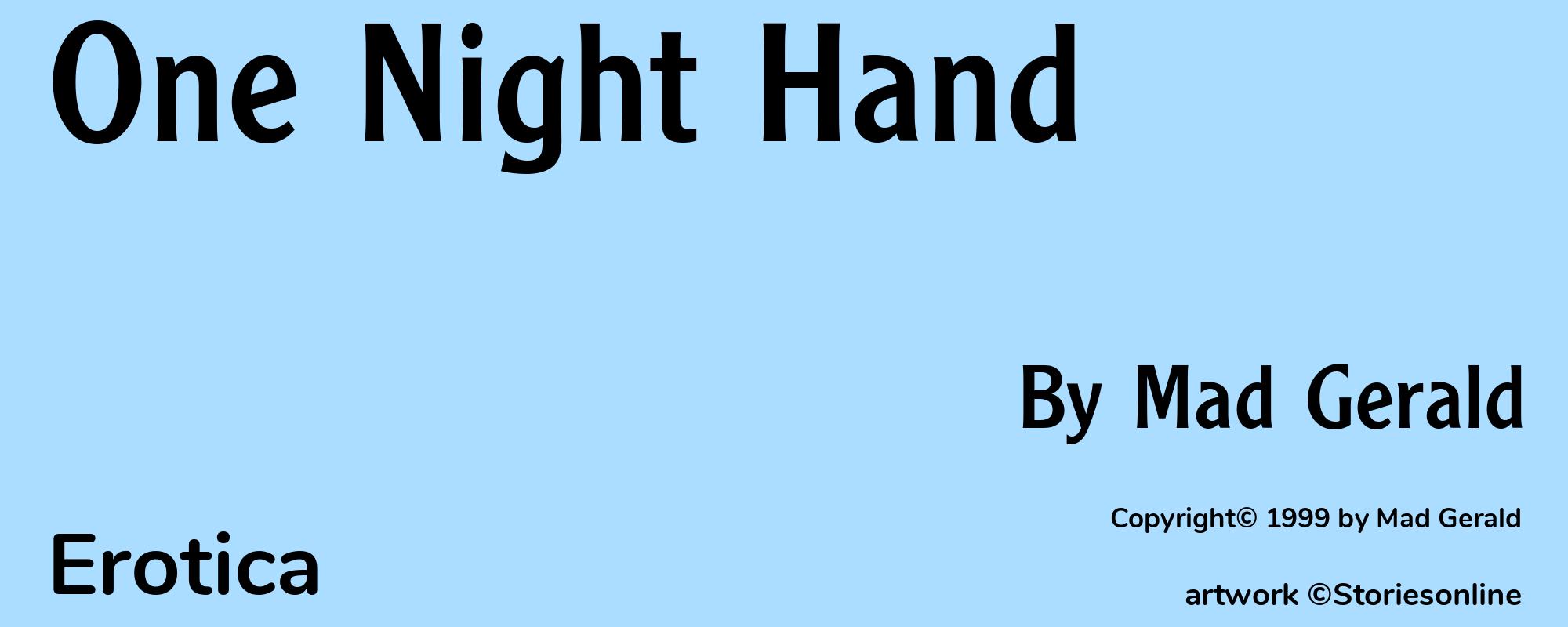 One Night Hand - Cover