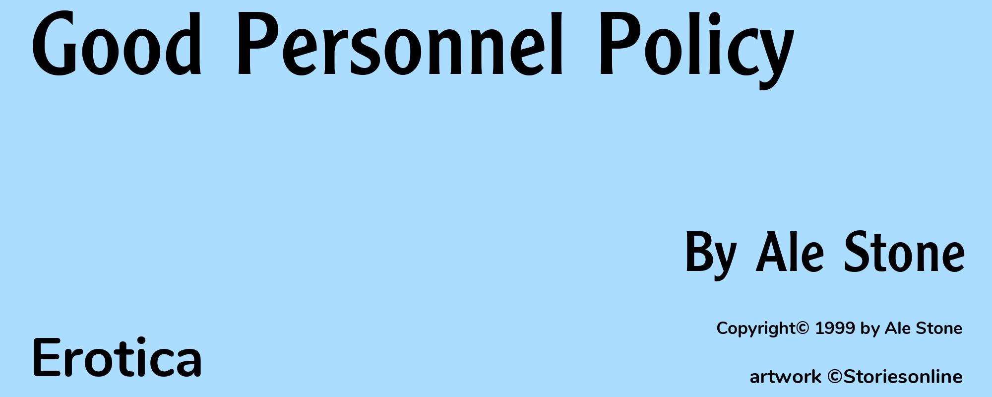 Good Personnel Policy - Cover