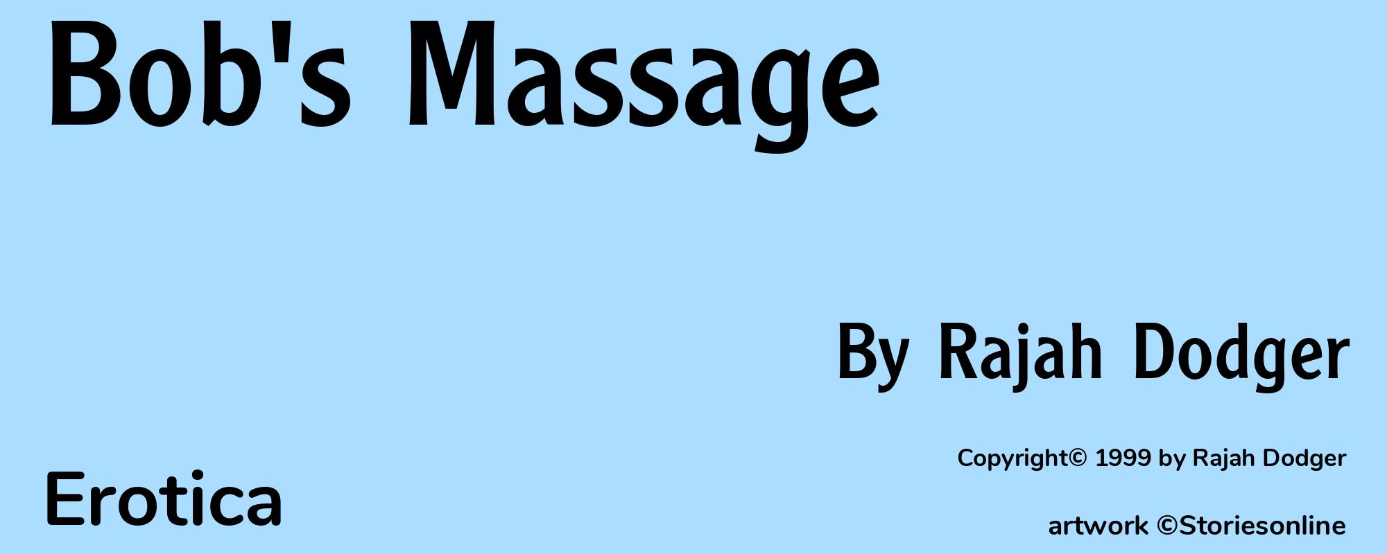 Bob's Massage - Cover