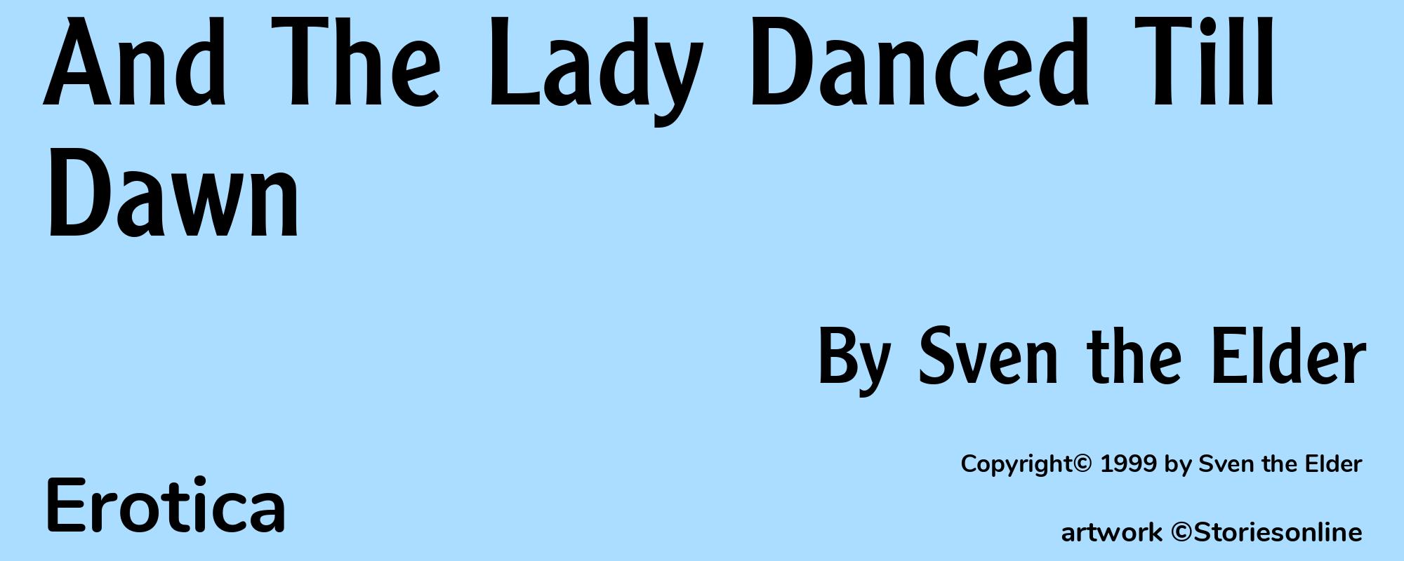 And The Lady Danced Till Dawn - Cover