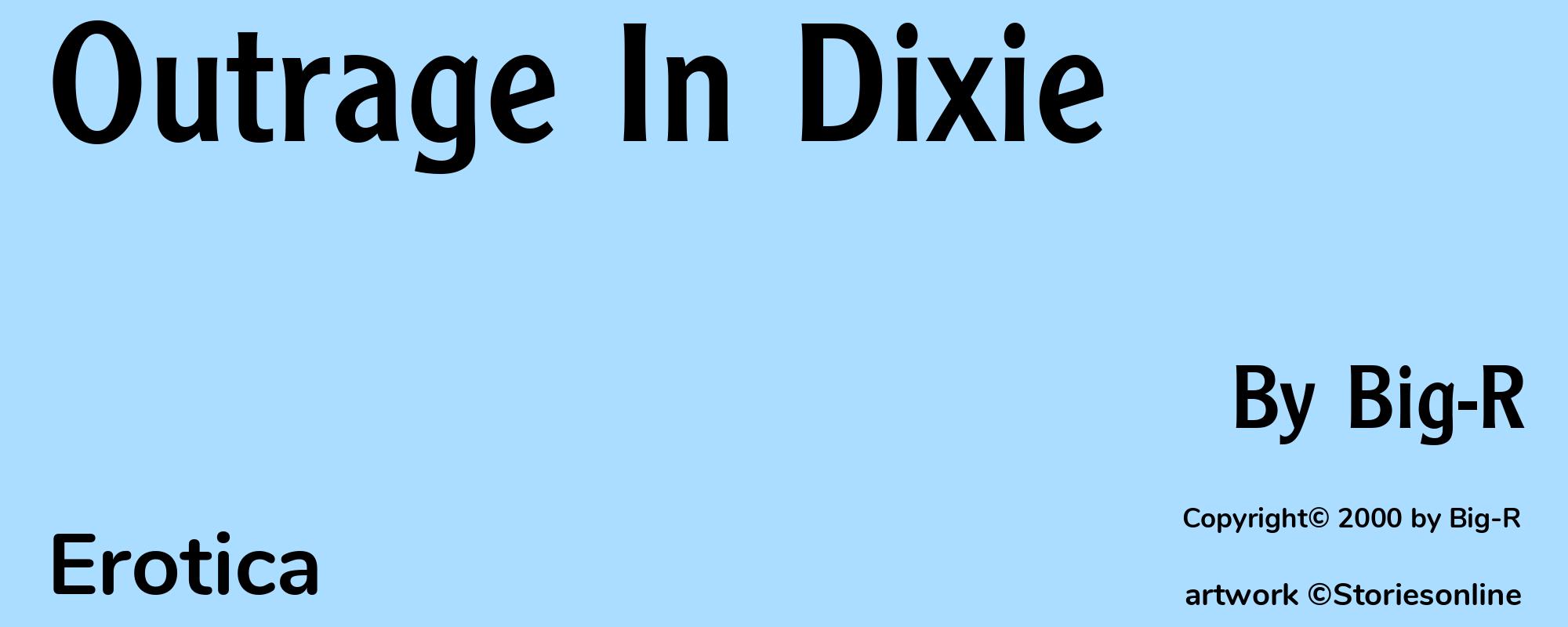 Outrage In Dixie - Cover