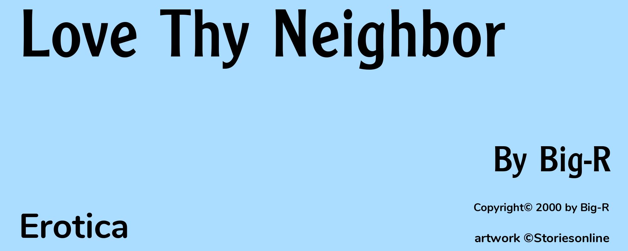 Love Thy Neighbor - Cover