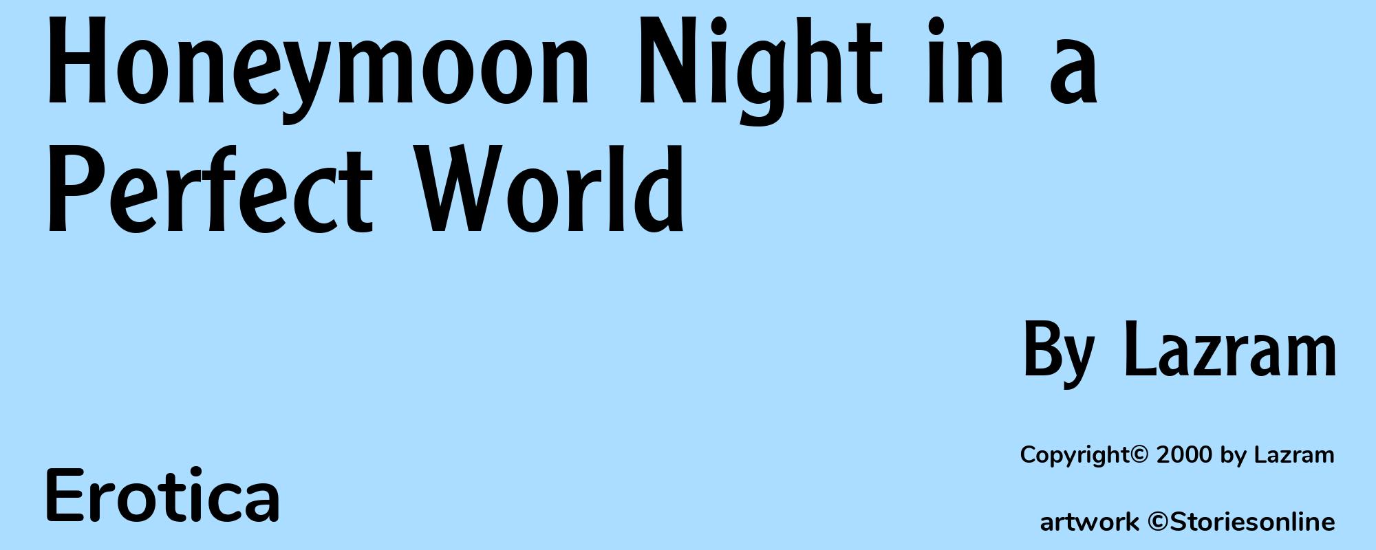 Honeymoon Night in a Perfect World - Cover