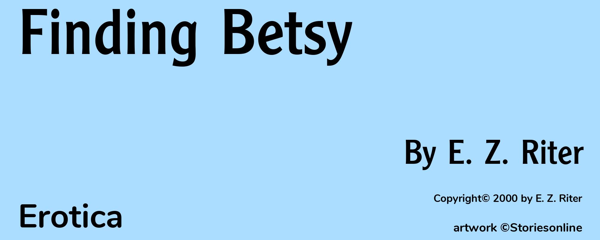 Finding Betsy - Cover