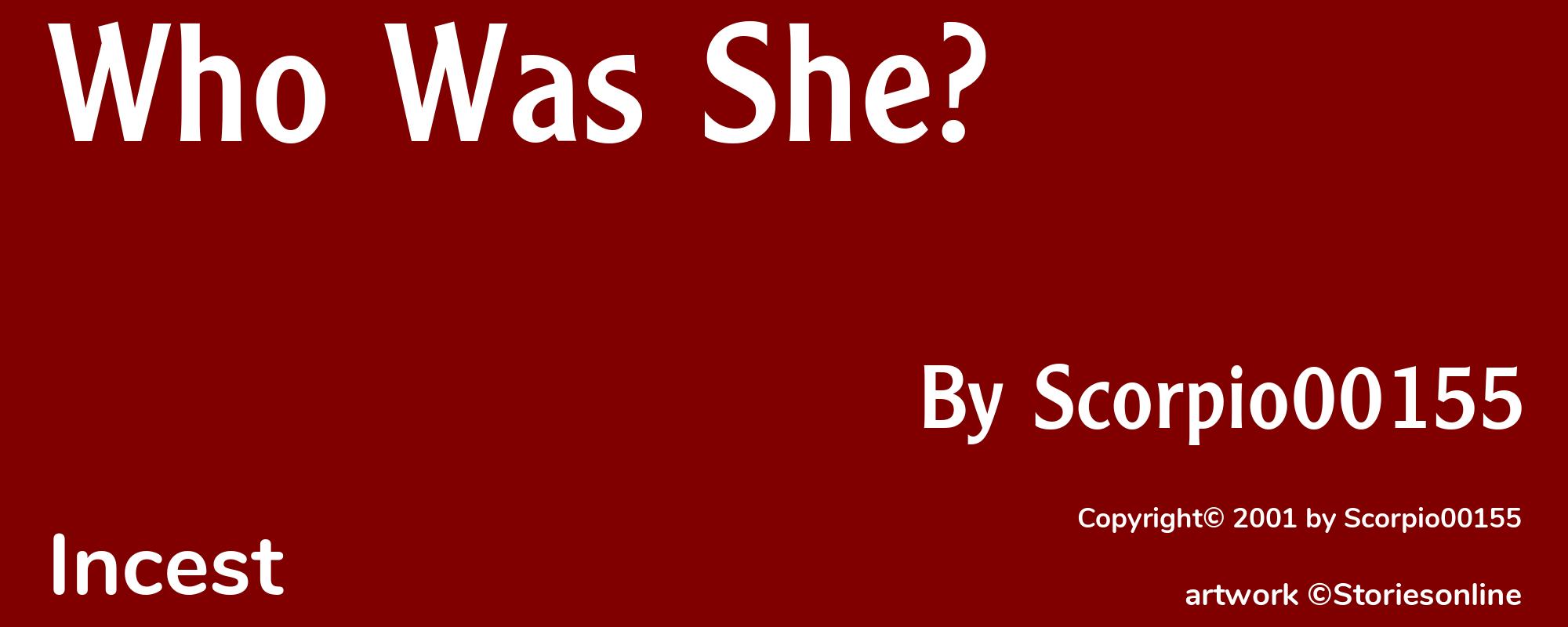 Who Was She? - Cover