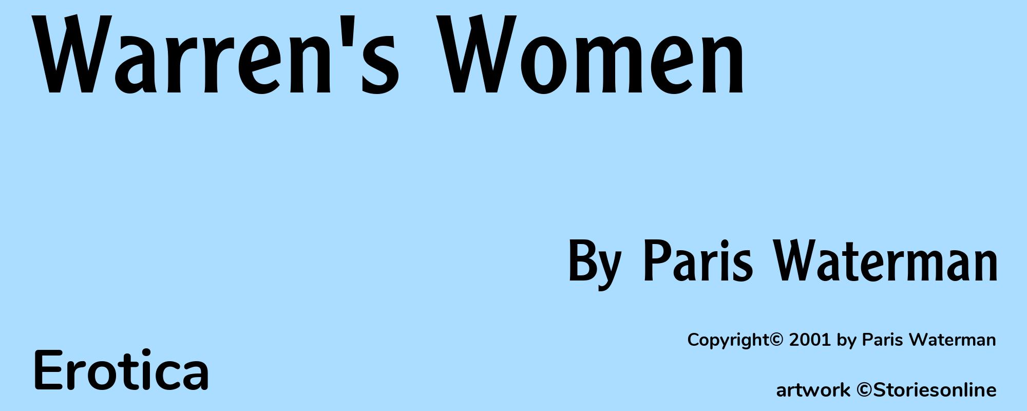 Warren's Women - Cover