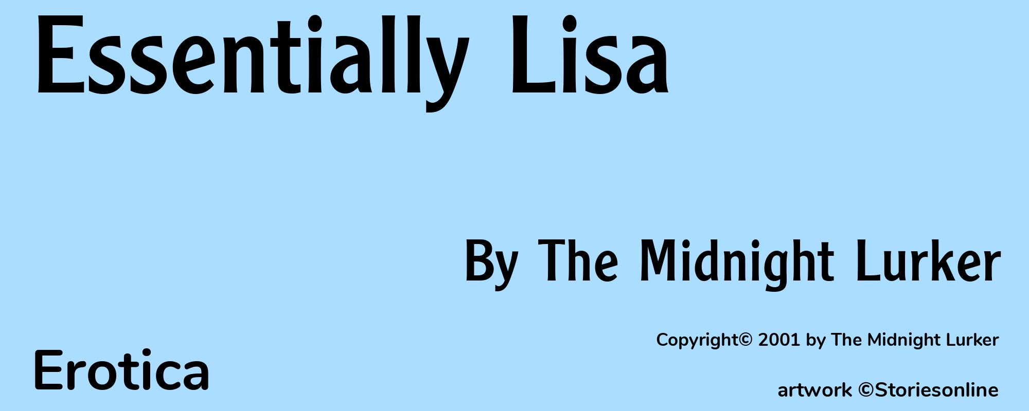 Essentially Lisa - Cover