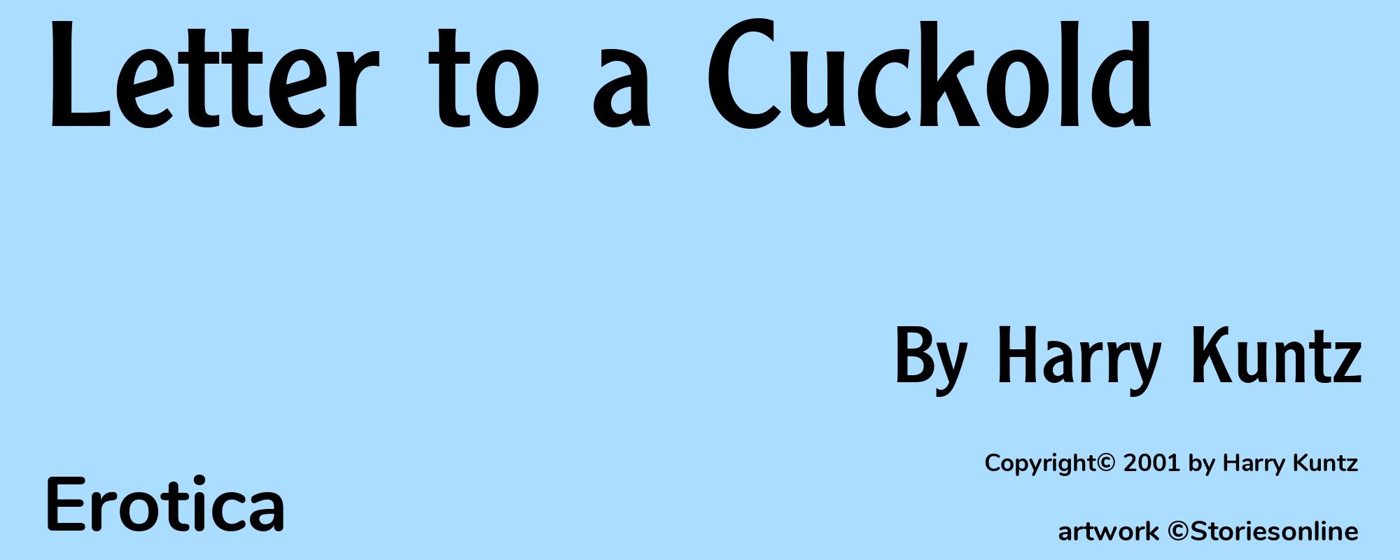 Letter to a Cuckold - Cover