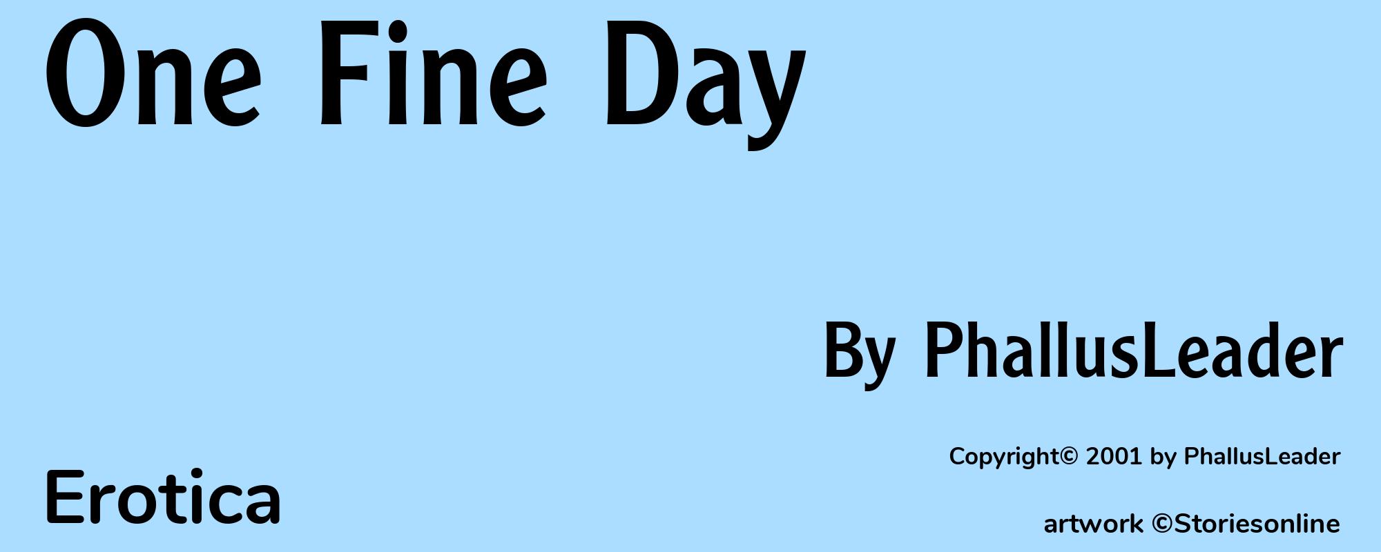 One Fine Day - Cover